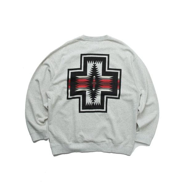 「PENDLETON」 スウェットカットソー LARGE ライトグレー メンズ