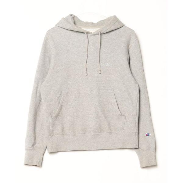 「Champion」 プルオーバーパーカー S グレー メンズ