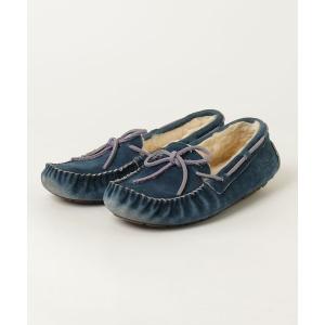 「UGG」 モカシンシューズ 22cm ネイビー レディース