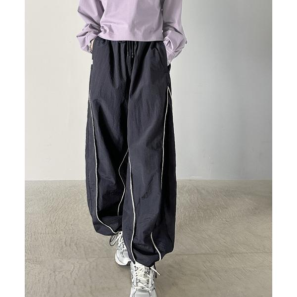 「Java」 イージーパンツ MEDIUM ネイビー レディース