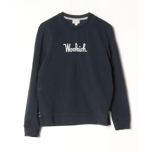 「WOOLRICH」 スウェットカットソー MEDIUM ネイビー メンズ