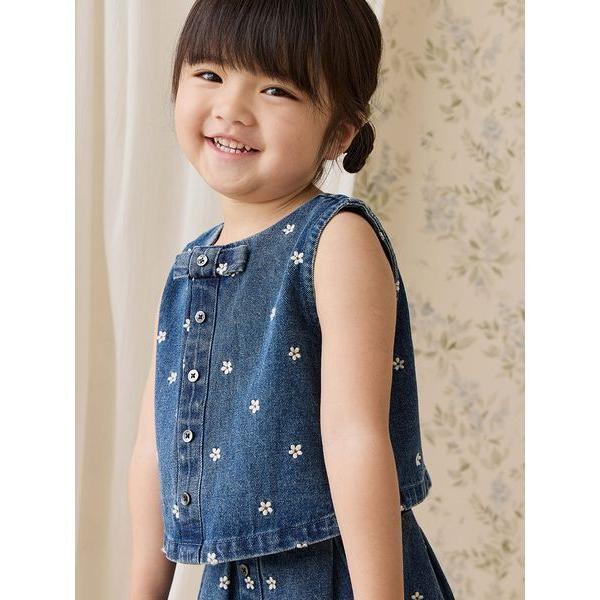ベスト フラワーデニムトップス Josie Floral Denim キッズ 子供服 女の子