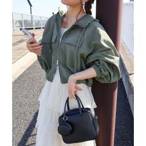 マウンテンパーカー ウインドブレーカー ナイロンダブルZIPフードブルゾン レディース