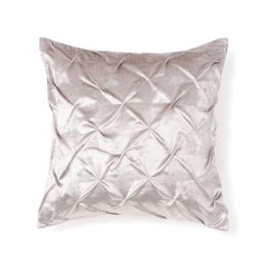 クッション クッションカバー ベルベットスモッキング クッションカバー 600×600 ライトグレー（110）