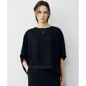 ブラウス シャツ 「WEB限定カラーあり」 FluidBackSatin クロップドブラウス レディース