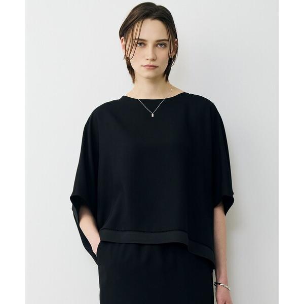 ブラウス シャツ 「WEB限定カラーあり」 FluidBackSatin クロップドブラウス レディ...