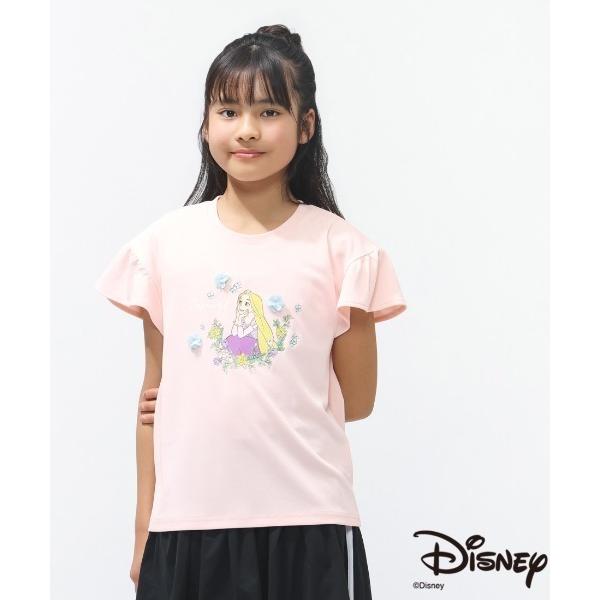 tシャツ ディズニー  iCOOL 遮熱UV 袖フリルTシャツ キッズ 子供服 女の子
