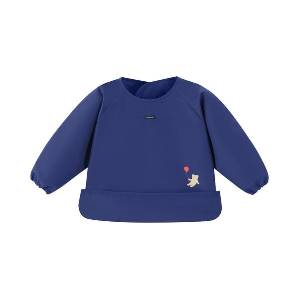 ベビー はっ水ナイロン長袖お食事カラーエプロン