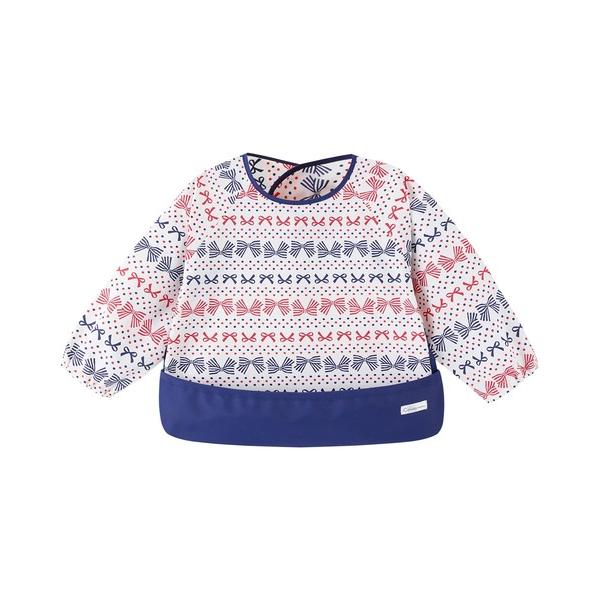 ベビー はっ水ナイロン長袖お食事エプロン