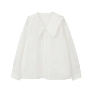 ブラウス シャツ タックカラーブラウス レディース