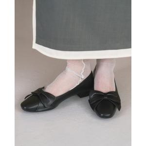パンプス ビッグリボン 2cmヒール パンプス