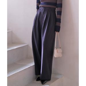 パンツ 3タックワイドパンツ レディース
