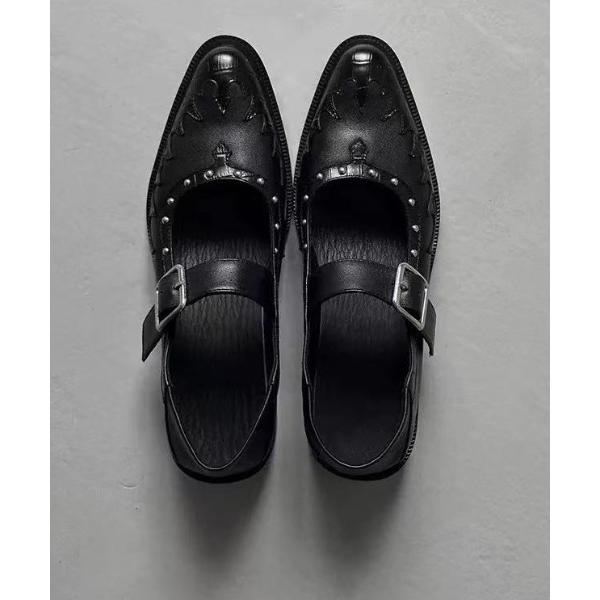 ローファー 26ss マニッシュ ストラップ シューズ レディース