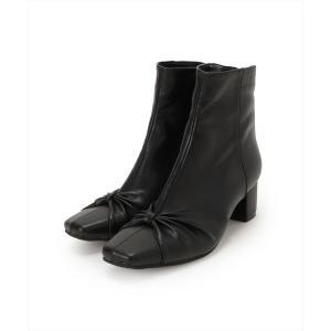 ブーツ フロントリボンショートブーツ レディース
