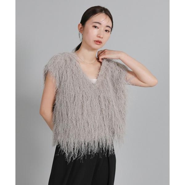 ベスト ジレ 「Et」2WAY feather Short Vest レディース