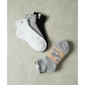 くるぶし 靴下 02”「Robert P. Miller」3足セット ピスネーム ショートソックス メンズ レディース