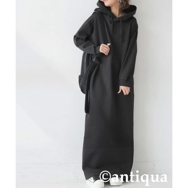 ワンピース ポンチフード ロングワンピース