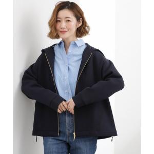 ブルゾン アウター ダンボールジャージ フードパーカージャケット レディース