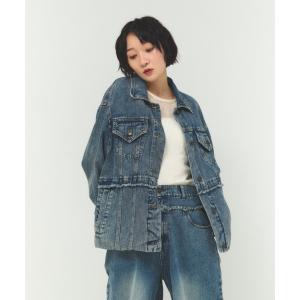 ジャケット テーラードジャケット バルーンシルエットデニムブルゾン / ヒップカバー 春アウター レディース