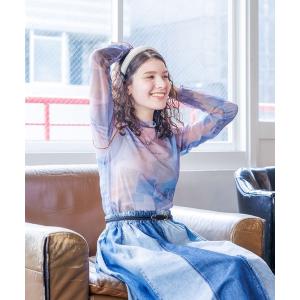 tシャツ Revamp of nostalgic after school シアーメッシュ2WAYプルオーバー レディース