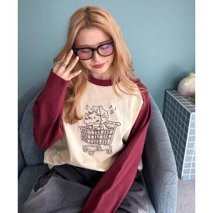 tシャツ 一緒にショッピングしたい恐竜ロンTEE レディース