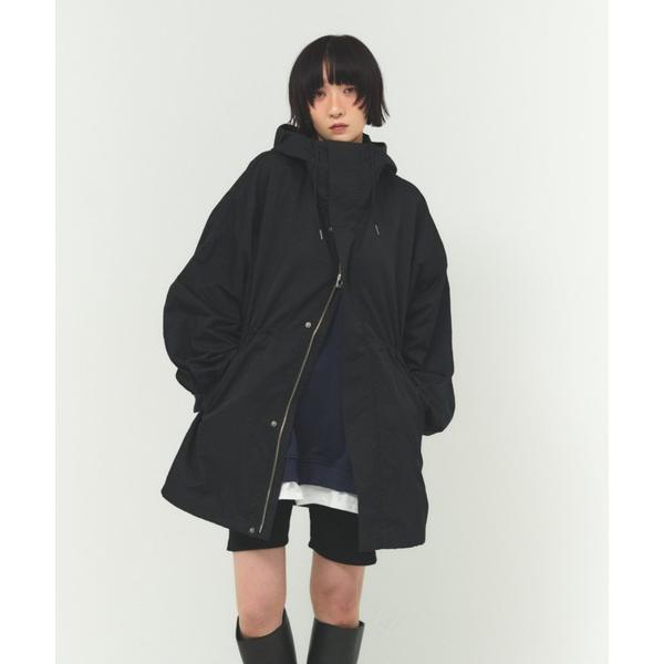 マウンテンパーカー ウインドブレーカー ナイロンミディマウンテンパーカー / 体型カバー ミディ丈 ...