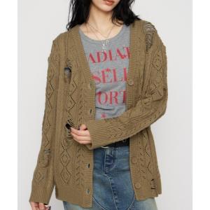 カーディガン LOW GAUGE  CRASH OVER カーディガン レディース