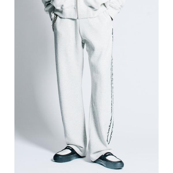 スウェットパンツ ジャージ SCRIPT DOUBLE-LINE CHAIN STITCH SWEA...