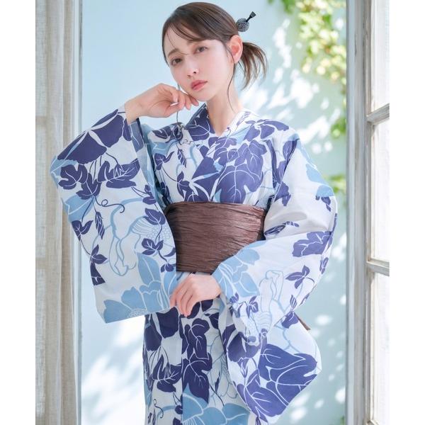 浴衣 2点セット 「帯+浴衣」 浴衣 落ち着いた大人なモチーフ レディース