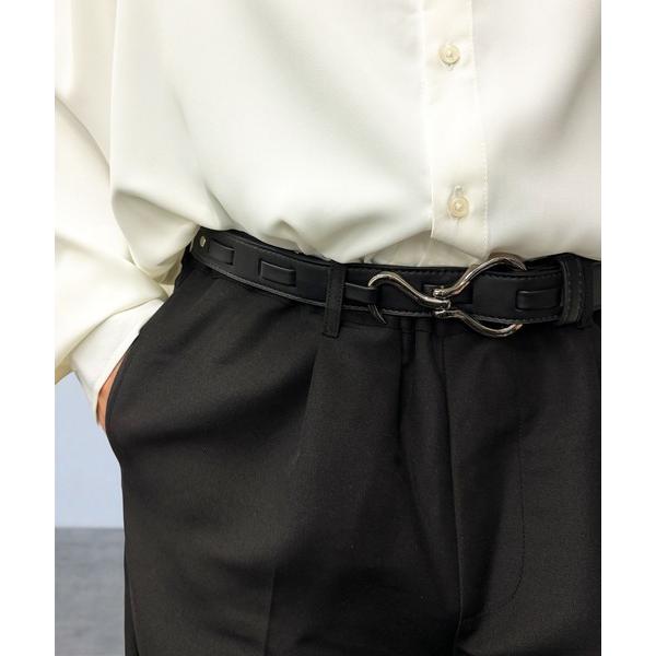 ベルト フックバックル ベルト シルバー ゴールドカラー メンズ レディース