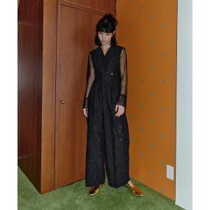 パーティードレス パンツドレス ボンディングレースオールインワンドレス / bonding lace all-in-one dress