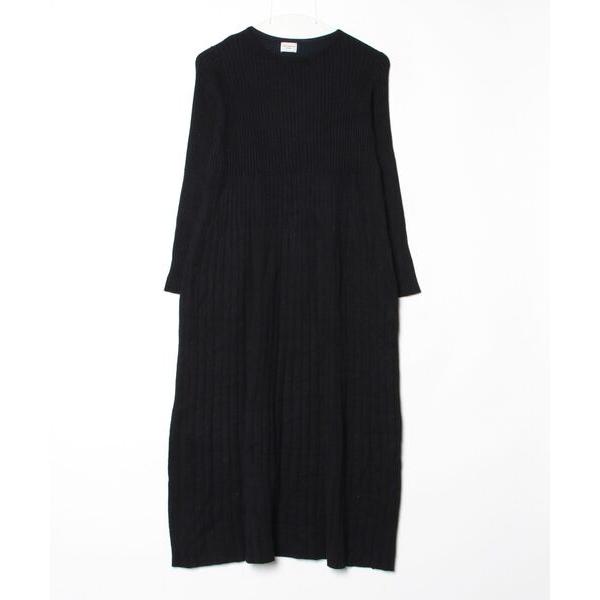 「URBAN RESEARCH DOORS」 ニットワンピース ONE ブラック レディース