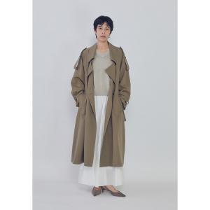 コート アウター ウールギャバジントレンチコート レディース