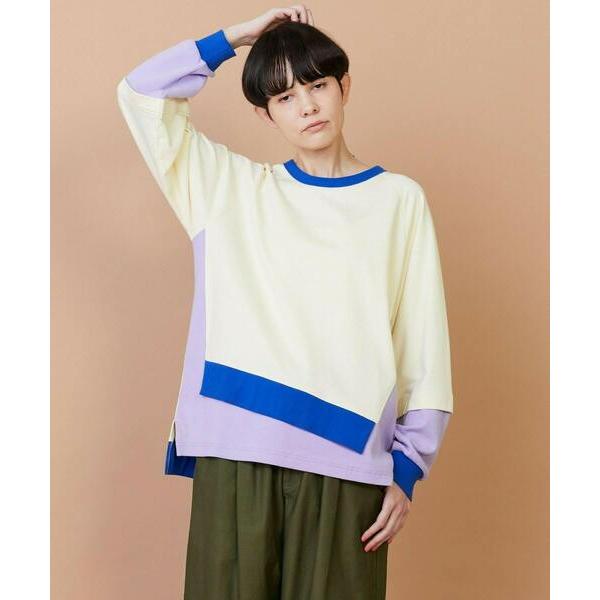 tシャツ レイヤーリブ カットソー レディース メンズ