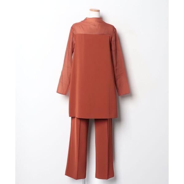 「Ameri」 パンツスーツ MEDIUM テラコッタ レディース