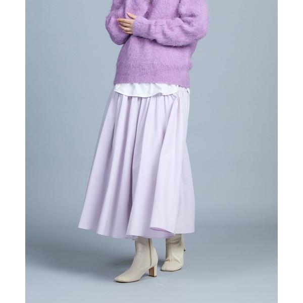 「N.O.R.C」 フレアスカート S ライラック レディース