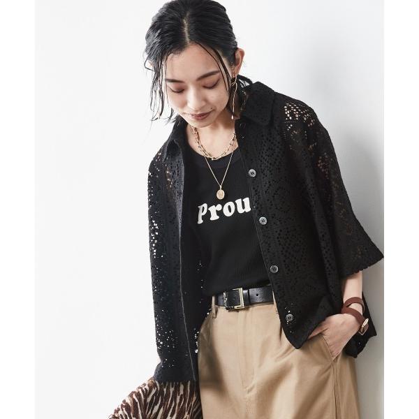 「CHIC STYLE」 「SMILELAND」半袖シャツ 4L ブラック レディース