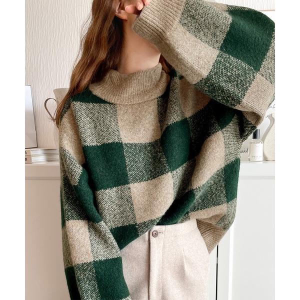 「Java」 長袖ニット LARGE グリーン レディース