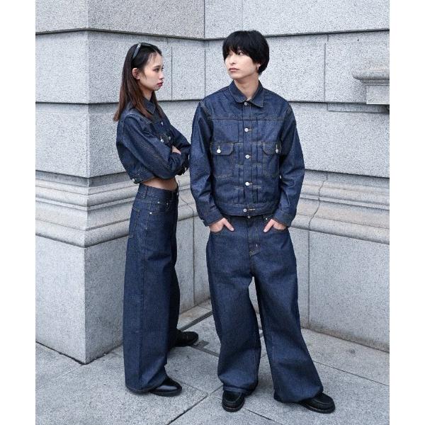 「INTER FACTORY」 デニムパンツ LARGE インディゴブルー メンズ