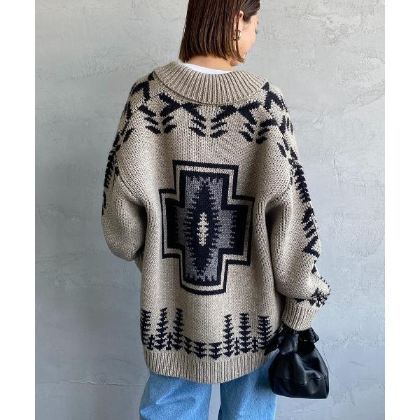 「PENDLETON」 ニットカーディガン S ベージュ レディース