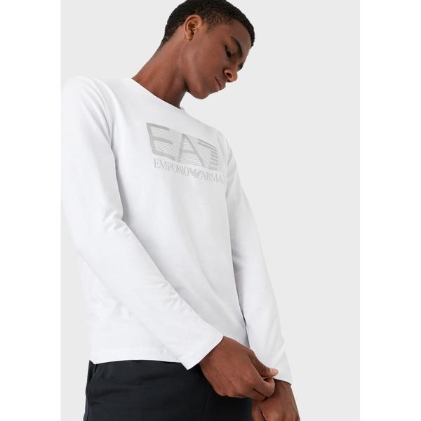 「EMPORIO ARMANI EA7」 長袖Tシャツ SMALL ホワイト系その他 メンズ