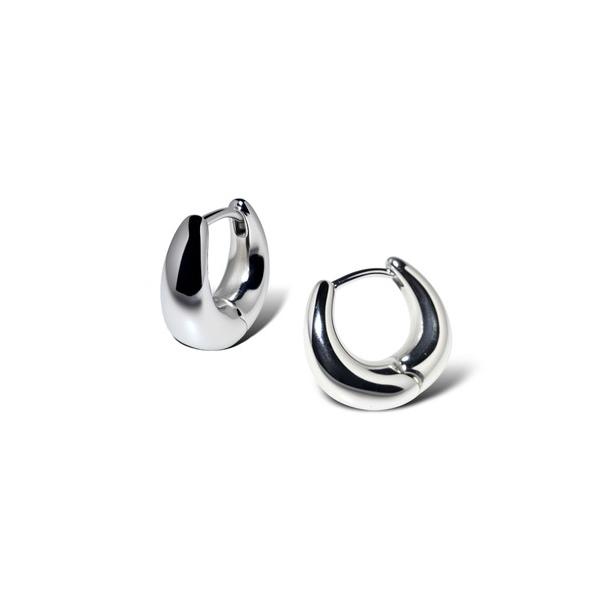 ピアス Rounded Bold Hoop Pierce / 金属アレルギー対応 レディース