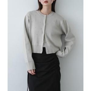カーディガン 「洗濯可」ボールビーズカーディガン レディース
