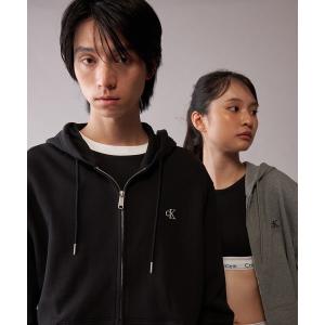 トレーナー スウェット 「ブランド公式」「ユニセックス」ロングスリーブモノグラムテリーフルジップパーカ メンズ レディース