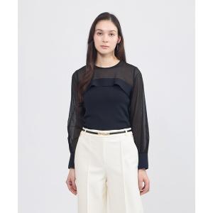 ニット セーター 「La maglia」 シアーコンビニットプルオーバー レディース