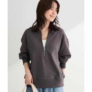 tシャツ ハーフZip裏毛プルオーバー レディース
