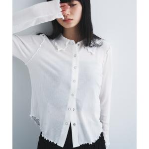 カーディガン edge−fit ribbed cardigan レディース