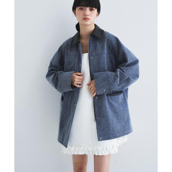 ステンカラーコート コート pigment denim coverall レディース