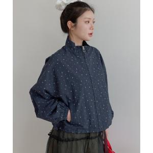 コート アウター 「2026SS新作アイテム」フラワーハイネックジップアップジャンパー レディース