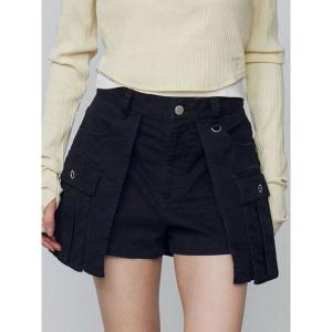 スカート レイヤードボックススカートパンツ